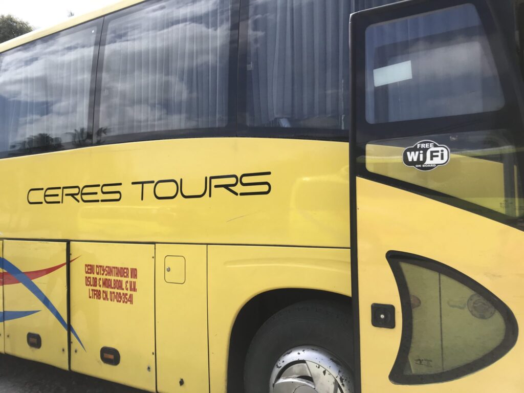 Ceres bus, Dumaguete to Moalboal, Liloan port